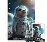 Sceau en Combinaison Spatiale sur la planète des Adolescents Puzzle de 1000 pièces Jeu de logique Solide Loisirs Amusants Bords Transparents Objet de Collection 38x52cm