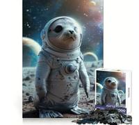 Sceau en Combinaison Spatiale sur la planète des Adolescents Puzzle de 1000 pièces Jeu de logique Solide Loisirs Amusants Bords Transparents Objet de Collection 38x52cm