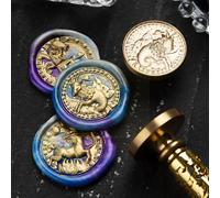 Sceau En Cuivre Gaufré 3d Avec Douze Constellations, Sceau De Cire À Motif De Mariage, Artisanat De Scellage Décoratif Rétro Scrapboo G7i0