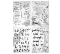 Sceau en Silicone transparent, mots de vœux, chiffres de l'alphabet, modèle de gaufrage pour la fabrication de cartes en papier, bricolage, Scrapbooking