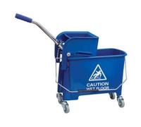 Sceau ménage - Accessoire de ménage - Chariot Double seaux 20 litres avec Presse - Coloris Bleu