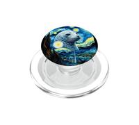 Sceau Nuit étoilée Van Gogh Peinture Mignon Lion de mer Amoureux PopSockets PopGrip pour MagSafe