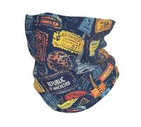 Sceaux De La Tour Eiffel Echarpe Gaiter Anti-UV Headwrap Unisexe Décoration Faciale pour Cyclisme Homme Vélo 30X26Cm