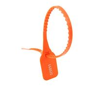 Sceaux inviolables en plastique, Attaches numérotées autobloquantes avec étiquette carrée multicolore, paquet de 100 ou 500 pièces(Orange,500pcs)