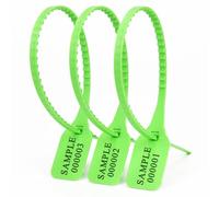 Sceaux inviolables en plastique, Attaches numérotées autobloquantes avec étiquette carrée multicolore, paquet de 100 ou 500 pièces(Green,500pcs)