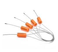 Sceaux inviolables en plastique, Le câble de sécurité rouge scelle le sceau d'étiquette inviolable camion en métal expédition autobloquante(Orange,1000 PCS)