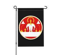 Sceaux Royaux Du Royaume Du Laos Drapeau De Jardin Décoratif Drapeau De Cour Suspendre Drapeaux De Jardin Pour Fêtes Extérieure Toutes Les Saisons 30X45cm