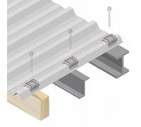Scell-it - 100 Cavaliers étanches pour vis bacs acier Type E1 TRAPEZO TYPE E - RAL 8012