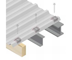 Scell-it - 100 Cavaliers étanches pour vis bacs acier Type E1 TRAPEZO TYPE E - RAL 8012