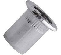 Scell-it Écrou cranté tête plate M6 – acier zingué, L.17,5 mm, Ø perç.9 mm – Boîte 200 – TCD0645