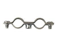 Scell-it Collier Double Plomberie pour Tube Diam.14 Acier Zn- Embase M7X150