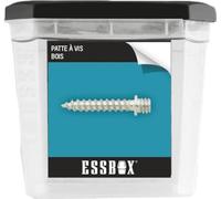 SCELL-IT, Patte à vis bois ESSBOX avec collerette, Ø10 mm x 80 mm, Boite de 50, EX-9331111080, l'outil idéal pour une fixation précise et robuste dans le bois