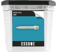 SCELL-IT, Patte à vis bois ESSBOX avec collerette, Ø8 mm x 60 mm, Boite de 50, EX-9331110860, l'outil idéal pour une fixation précise et robuste dans le bois
