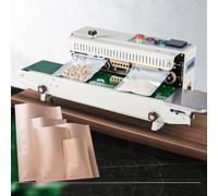 Scellant à bande continue, scellant à bande horizontale automatique 110 V/220 V, machine de scellage continue contrôle de la température, machine de scellage de sac pour films de sac en PVC, 220 V