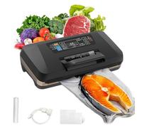 Scellant commercial entièrement automatique 85 kPa, système d'étanchéité puissant, avec poignée facile à verrouiller et 10 sacs sous vide, machine multifonction pour emballage sous vide sec et humide