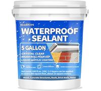 Scellant liquide imperméable transparent - 19L, Wadities Revêtement imperméable à base d'eau pour murs, salles de bains et toits, réparation invisible des fuites et scellement Scellant liquide en caou