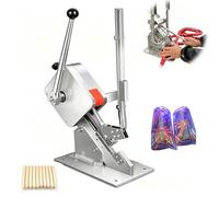 Scellant manuel robuste en forme de U pour les enveloppes de saucisses, filet de fruits et champignons comestibles, équipement de fixation réglable en acier inoxydable avec capacité, argenté