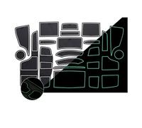 Scellant Porte Fente Porte Voiture Tapis Antidérapant Boîte Rangement Gobelets d'eau pour Ford pour Ranger P375 2015 - 2021(Wit)