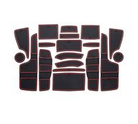 Scellant Porte Fente Porte Voiture Tapis Antidérapant Boîte Rangement Gobelets d'eau pour Ford pour Ranger P375 2015 - 2021(Rosso)