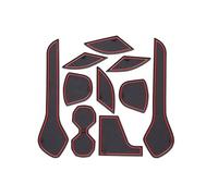 Scellant Porte Tapis Antidérapant Caoutchouc pour Voiture Rainure Porte Tasse d'eau Coussin Téléphone pour Nissan pour Leaf ZE1 2018 - 2022(Rosso)