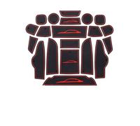 Scellant Porte Tapis Caoutchouc Antidérapant Rainure Porte Tasse d'eau Autocollant Intérieur pour X3 F25 X4 F26 2011 - 2018(Rosso)