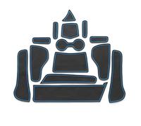 Scellant Porte Tapis Rainure Porte Voiture Antidérapant Coussin Tasse Accessoire Intérieur Fente pour Hyundai I10 2021 2022 2023(Blu,RHD)