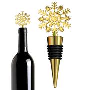 Scellant pour bouteille de vin - Décorations de Noël en alliage de zinc | Flocon de neige de Noël | Bouchon de liège de vin | Alcool pour champagne, maison, bar, bureau, restaurant, appartement, fête