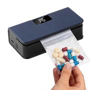 Scellant pour mini sacs - ABS 12,5 x 6,3 x 4 cm | Machine d'étanchéité pour sacs rechargeable avec 6 niveaux réglables, fonction magnétique, collations, chips, scellant sous vide thermique pour