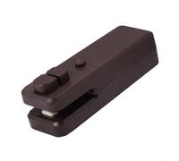 Scellant pour sacs en plastique 2 en 1 Portable Snack Saver (marron) | Batterie rechargeable, port USB inclus, pas besoin de piles jetables, se ferme en quelques secondes, design compact