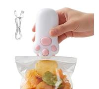 Scellant pour sacs | Machine à sceller les sandwichs avec motif patte de chat | Mini machine à sceller pour aliments, voyages, chambres, restaurants, appartements, locations, cuisine