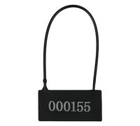 Scellé plastique, étiquettes numérotées Lot de 100 cadenas de sécurité en plastique numérotés, scellés jetables inviolables, étiquettes de verrouillage for cadenas à bagages inscriptibles(Black)