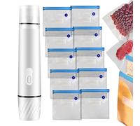 Scelle Sac Snack | 800 Mah Machine de Mise Sous Vide,Scelleur Manique pour Préservation Aliments/Restes,Restos Voyage Camping Maison