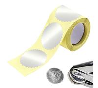 Scellés En Relief Pour Enveloppes - Autocollants Métallisés Pour Certificats,100 Pièces d'Étiquettes Adhésives en Feuille pour Notaire - Pour Documents Légaux Archives Invitations Mariage