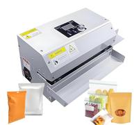 Scelleuse automatique à bande continue, thermoscelleuse commerciale avec température et vitesse réglables, machine de scellage de sacs de bureau for sacs d'emballage en plastique