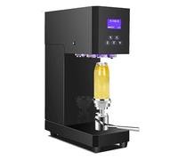 Scelleuse automatique de boîtes de conserve professionnelle, machine électrique 370 W avec écran LCD, modes manuel et automatique, diamètre 55 mm, hauteur réglable(Black)