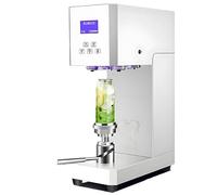 Scelleuse Commerciale Canettes+Machine à Capsuler Automatique+Écran LED & 5.5cm Diamètre+Scellage Rapide Efficace+Canettes Soda/Lait Thé+Parfaite pour Magasins de Boissons White