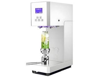 Scelleuse Commerciale Canettes+Machine à Capsuler Automatique+Écran LED & 5.5cm Diamètre+Scellage Rapide Efficace+Canettes Soda/Lait Thé+Parfaite pour Magasins de Boissons White