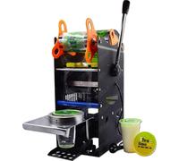 Scelleuse de gobelets, fonctionnement manuel, scelle les gobelets en plastique et en carton, noir, prise EU, 220V