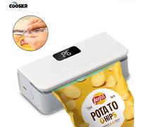 Scelleuse de sacs en plastique, mini scelleuse thermique pour sacs, scelleuse thermique 2 en 1, machine de scellage pour emballage alimentaire, scelleuse de sacs portable White