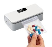 Scelleuse de sacs USB - Machine thermique à 6 niveaux | Scelleuse magnétique avec cutter intégré pour collations et aliments | Batterie de type C 1 600 mAh | Conception portative en ABS