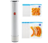 Scelleuse sous vide, mini scelleuse sous vide portable avec 10 sacs à valve d'air pour les aliments frais et conservés, portable, pour les aliments, compacte.