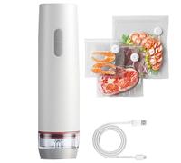 Scelleuse sous vide portative - Appareil rechargeable par USB, élimination de l'air, utilisation simple à une main, conception peu encombrante | Scellage des aliments pour l'organisation du g