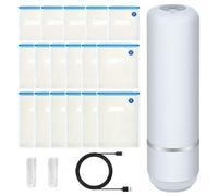Scelleuse sous vide portative - Mini machine à conserver les aliments, 15 sacs réutilisables, scelleuse de sacs portable | Famille étudiants adultes, hommes femmes cuisine à domicile, stockage intérie