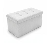 SCENA LIVING Pouf avec Compartiment rectangulaire, Pliable, 76 x 38 x 38 cm