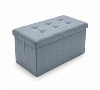 SCENA LIVING Pouf avec Rangement rectangulaire, Pliant, 76 x 38 x 38 cm