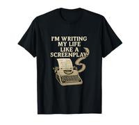 Scénario Life Movie Buff Typewriter Design fantaisie T-Shirt