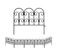 SCENDOR GARDEN Lot de 5 panneaux de clôtures décoratives de jardin 45 x 40 cm pour bordure de lit de fleurs Clôture antirouille pour chien pour cour