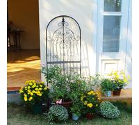 SCENDOR GARDEN Treillis de Jardin de Plantes grimpantes 155cm x 55cm X 1.3cm, Design Unique en métal Jardinage décoratif, Grille de Raisin résistant aux intempéries en Plein air pour Fleurs, Roses