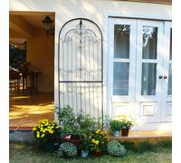 SCENDOR GARDEN Treillis de Jardin pour Plantes grimpantes - 220CM x 75CM x 1.6CM - Treillis de Jardin en Fer forgé Lourd - Décoration de pelouse, terrasse pour Rose, clématite, Lierre - Résistant aux