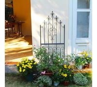 SCENDOR Garden Treillis en fer de 150 x 54,9 cm (H x l) - Design unique - Treillis en métal durable - Pour roses d'extérieur - Lierre - Clématites - Support pour plantes grimpantes - Revêtement noir